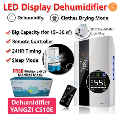 [Local Ready Stocks]Dehumidifier YANGZI CS10E remote control household Air Purifier Humidifier Clothes Drying Home Offic