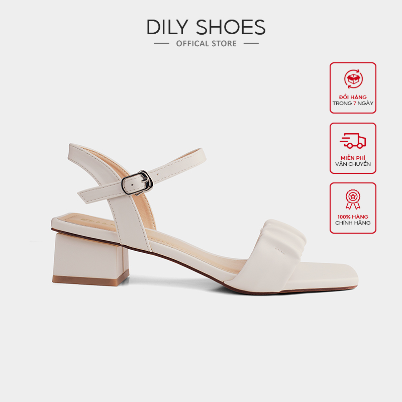 Giày Sandal DILY Gót Vuông Quai Nhún Cao 3cm_AA0261