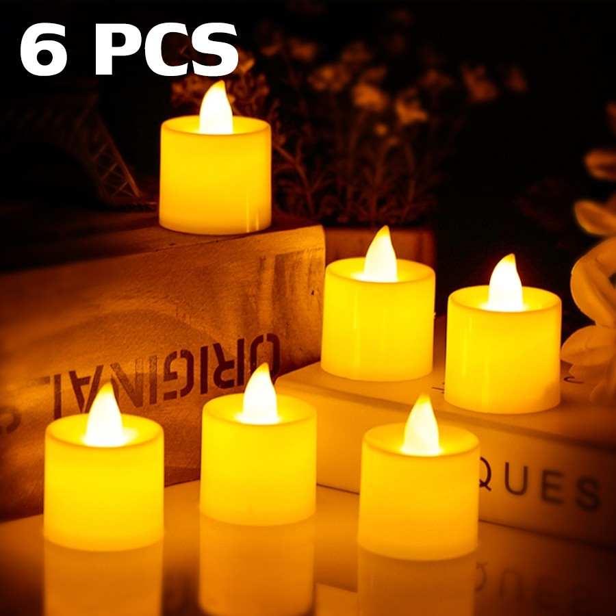 เทียนปลอม เทียนไฟLED เทียนไฟฟ้า ไฟตกแต่ง LED เทียนอิเล็กทรอนิก สำหรับตกแต่งบ้าน ตกแต่งปาร์ตี้ 12/24 ชิ้น Simple Light