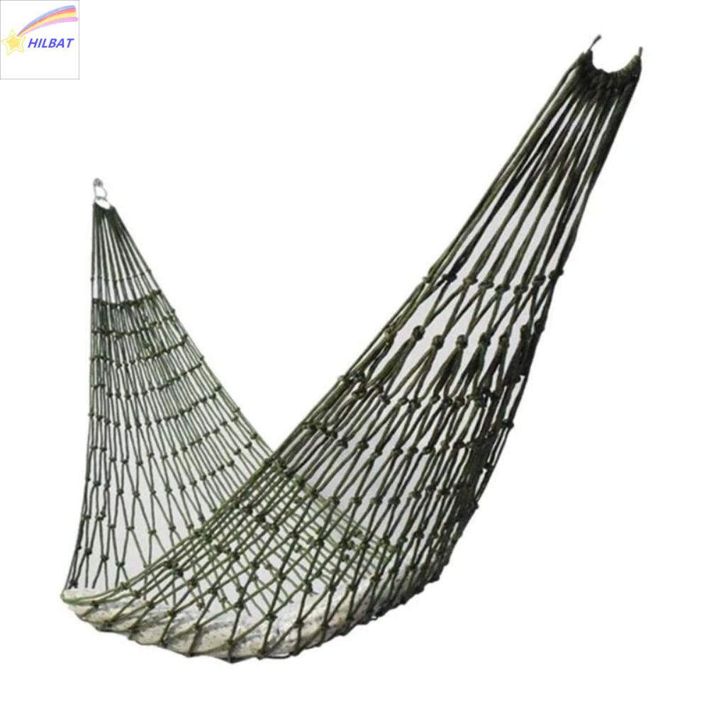 HILBAT Có dây Võng lưới ni lông Gấp Di động Giường dây cắm trại Ghế võng Vải Giường ngủ ngoài trời Ngủ ngoài trời