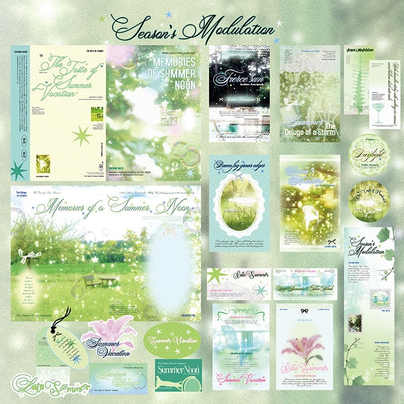 Tổng hợp các set gói đồ gói card gói hàng xinh xắn theo màu corquette trái cây dễ thương