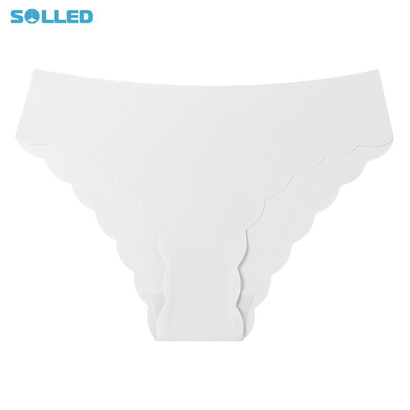 Women's No Line Panties Wave Edge Lase Low Rise Seamless Hipsters V-waisted Stretch Underwear