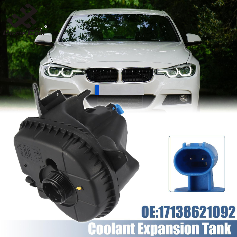 Vòng Tròn xe đẹp làm mát bể mở rộng phụ trợ Ấm đun nước làm mát tràn chai 17137647290 Tương thích cho BMW X5 phụ tùng ô tô