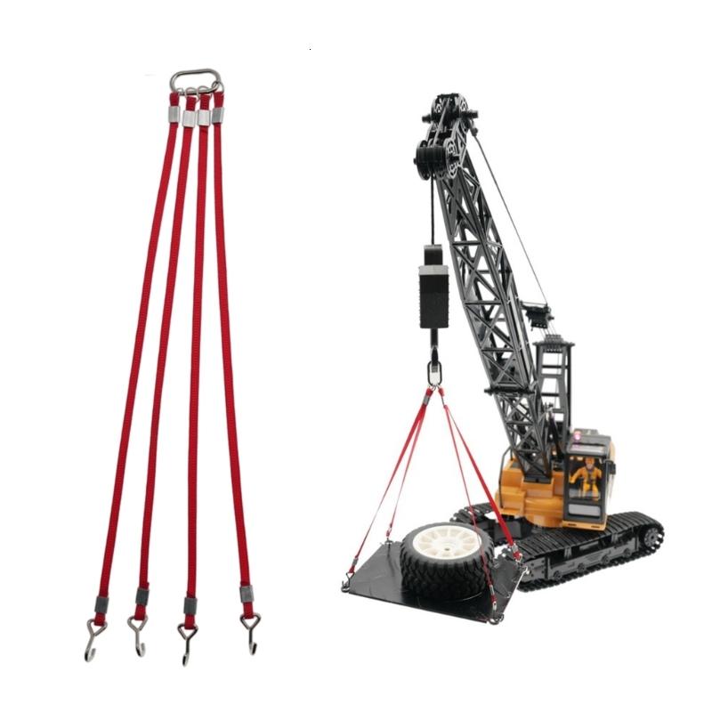 Dây Thừng Nâng cấp với móc cho mô hình cần cẩu quy mô 1/50 vải cao cấp móc kéo dễ cài đặt và sử dụng