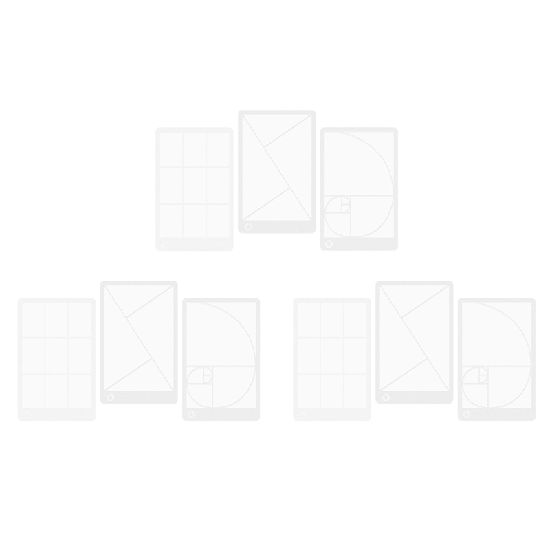 [Lapurer]9 Pieces of Viewfinders Fibonacci Composition View Finder Golden Ratio Photo Viewing Positioning Ruler Viewer