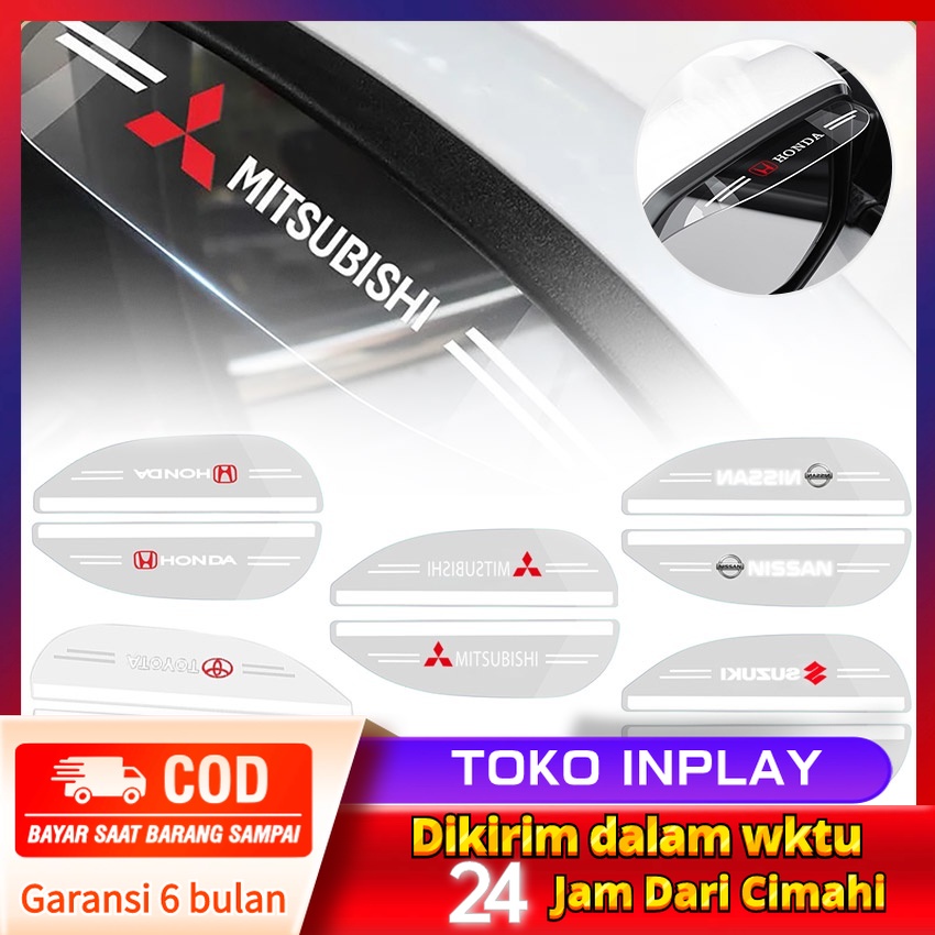 2 pcs/set car rear view mirror protector from rain PVC transparent car rear view mirror gutter emblem Avanza for Nissan Suzuki Nissan Mitsubishi Toyota Honda Harga 15,000 rupiah*Gratis Ongkir