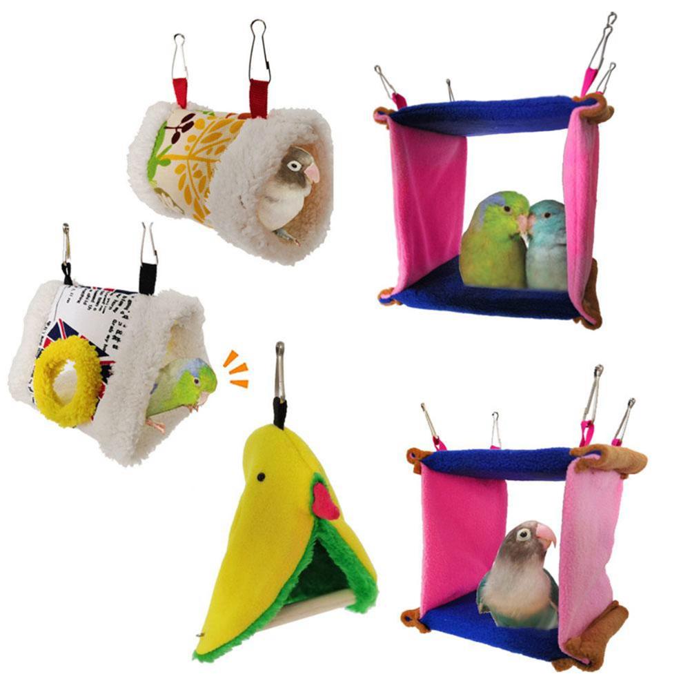 HTRF Warm Small Animals Cave Sleeping House Hanging Hammock Tent Parrot