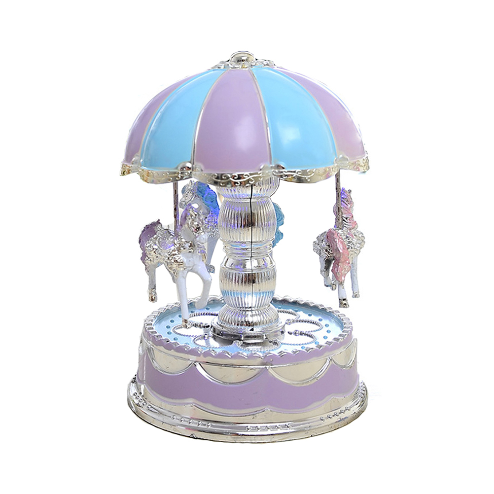 Music Box Đèn LED Hộp nhạc Carousel lãng mạn