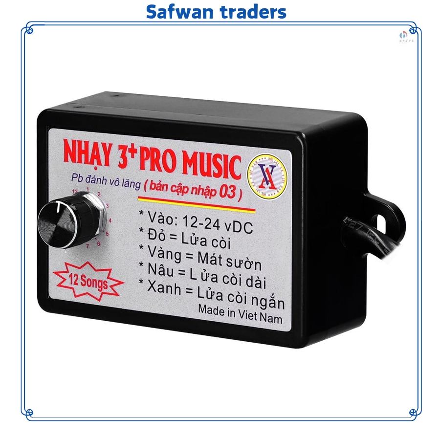 Safwan traders Car Horn Controller Electric Horn Speaker Sound Control Unit with 8/10/12 Sound Effects/Volume Switching Basuri Musical Horn Rapid Horn for Car Truck Marine Boat