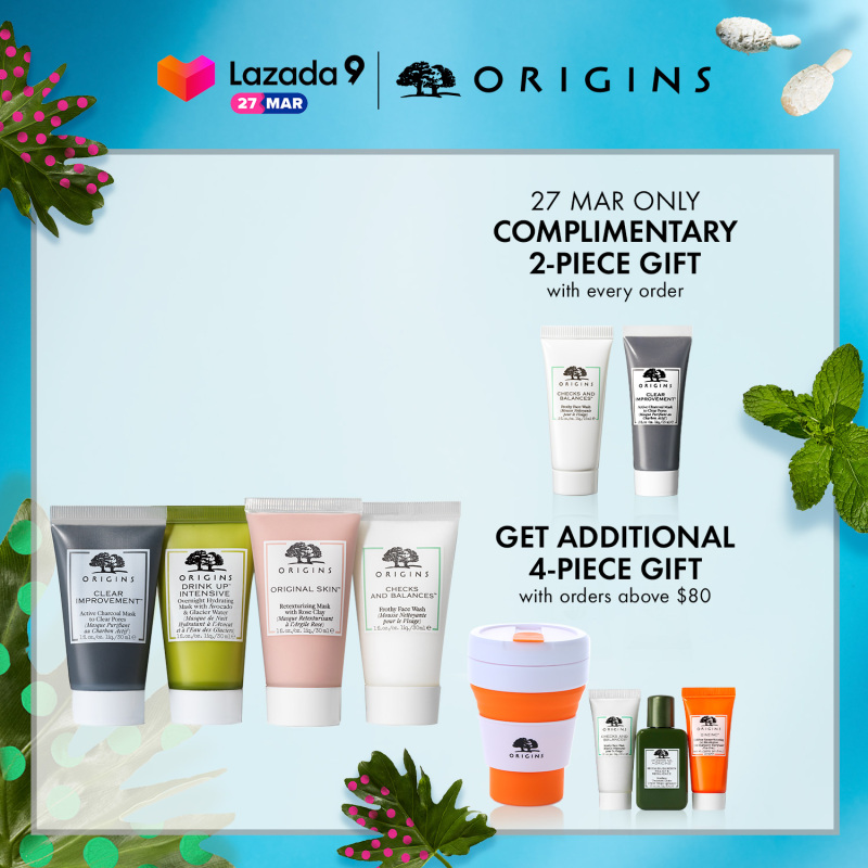 Buy Origins - 4-pcs Skincare Set with Face Wash, Charcoal Mask, Hydrating Mask, Retexturizing Mask (worth $75) • Clean & Mask Singapore