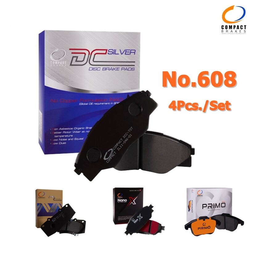 Compact Brakes ผ้าเบรคหน้า Mitsubishi MIRAGE, ATTRAGE 1.2 ปี 2012 ราคา 483 บาท*ส่งฟรี