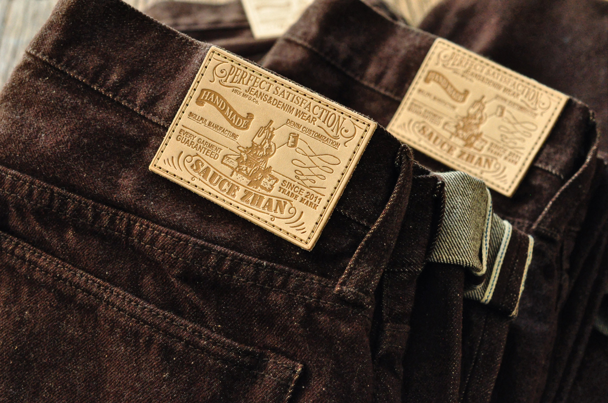 AQLKY Saucezhan Men Jeans Brown Jeans Men Jeans Trousers Selvedge Denim Jeans for Men Taper Fit Mens Jeans vintage 13.8 Oz FGUOP · v2