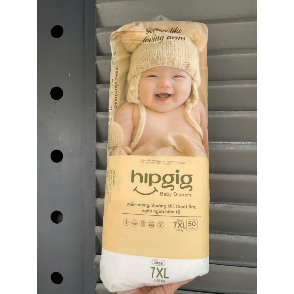 [Super Cheap - Express] Hip Diapers 50 Pieces, Sizes from M-7Xl, Thin, Absorbent, Soft and Smooth - 2