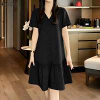 Zanzea phong cách Hàn Quốc Phụ Nữ Phong Cách v-Cổ tay ngắn Dresses Trang Trí Khóa Xù Dài đến đầu gối Đầm trơn #0511