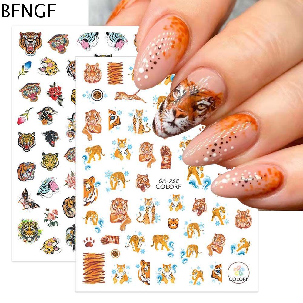 BFNGF Trung Quốc Retro 2022 Năm mới Decal Năm mới Dán Móng Tay Nghệ Thuật Móng tay Nghệ Thuật Trang Trí TỰ LÀM Công Cụ Làm Móng Tay Phụ Kiện làm móng tay