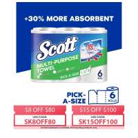 Scott Pick-A-Size Multipurpose Towels - 6 Rolls