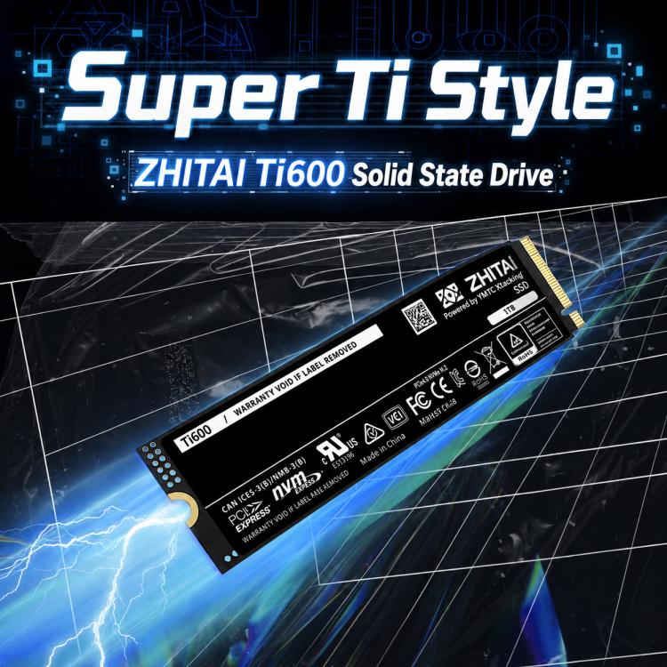 หน่วยความจำ SSD Solid State Drive ZHITAI Ti600 PCIe 4.0 NVMe M.2 2TB/1TB ราคา 13,738 บาท*ส่งฟรี