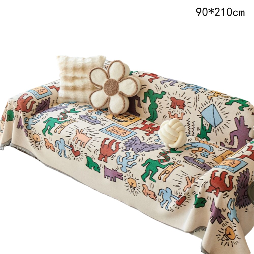 NOER Vải dày Vỏ bọc ghế sofa Bảo hiểm toàn diện Có sẵn ở cả hai bên Chăn ném Khăn Sofa Bìa góc hình chữ L Phòng khách