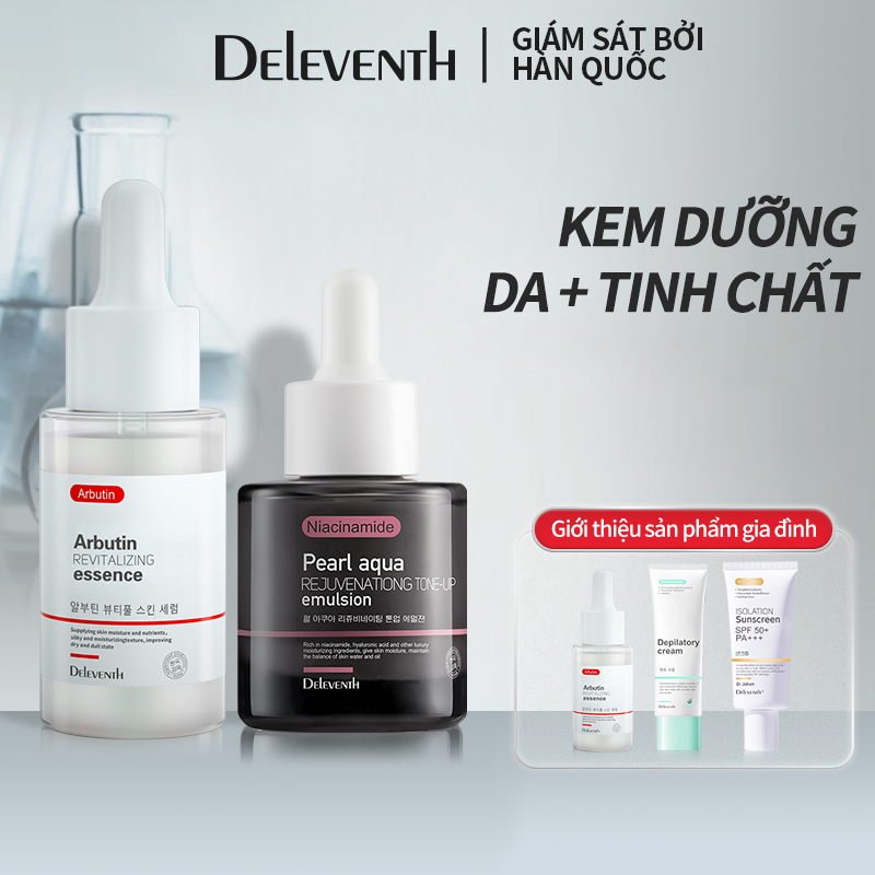 combo 2 sản phẩm Kết hợp làm trắng DELEVENTH làm sáng tông màu da bổ sung hàm lượng nước dưỡng ẩm  S