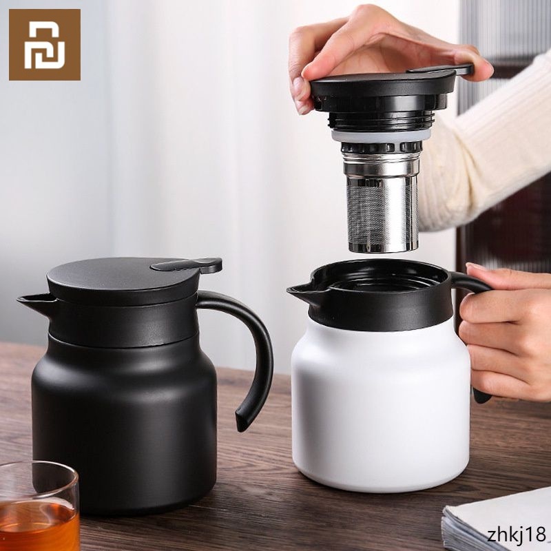 YouPin Ấm pha trà giữ nhiệt - Bình pha trà dung tích 1000ML có lõi lọc cao cấp có quai cầm rất thích hợp để đựng nước, hãm trà