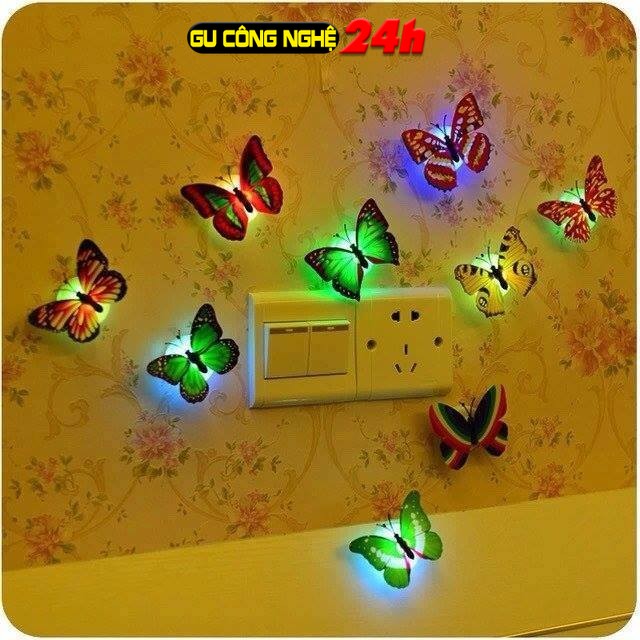 Đèn led dán tường hình bướm - đèn ngủ cực hot