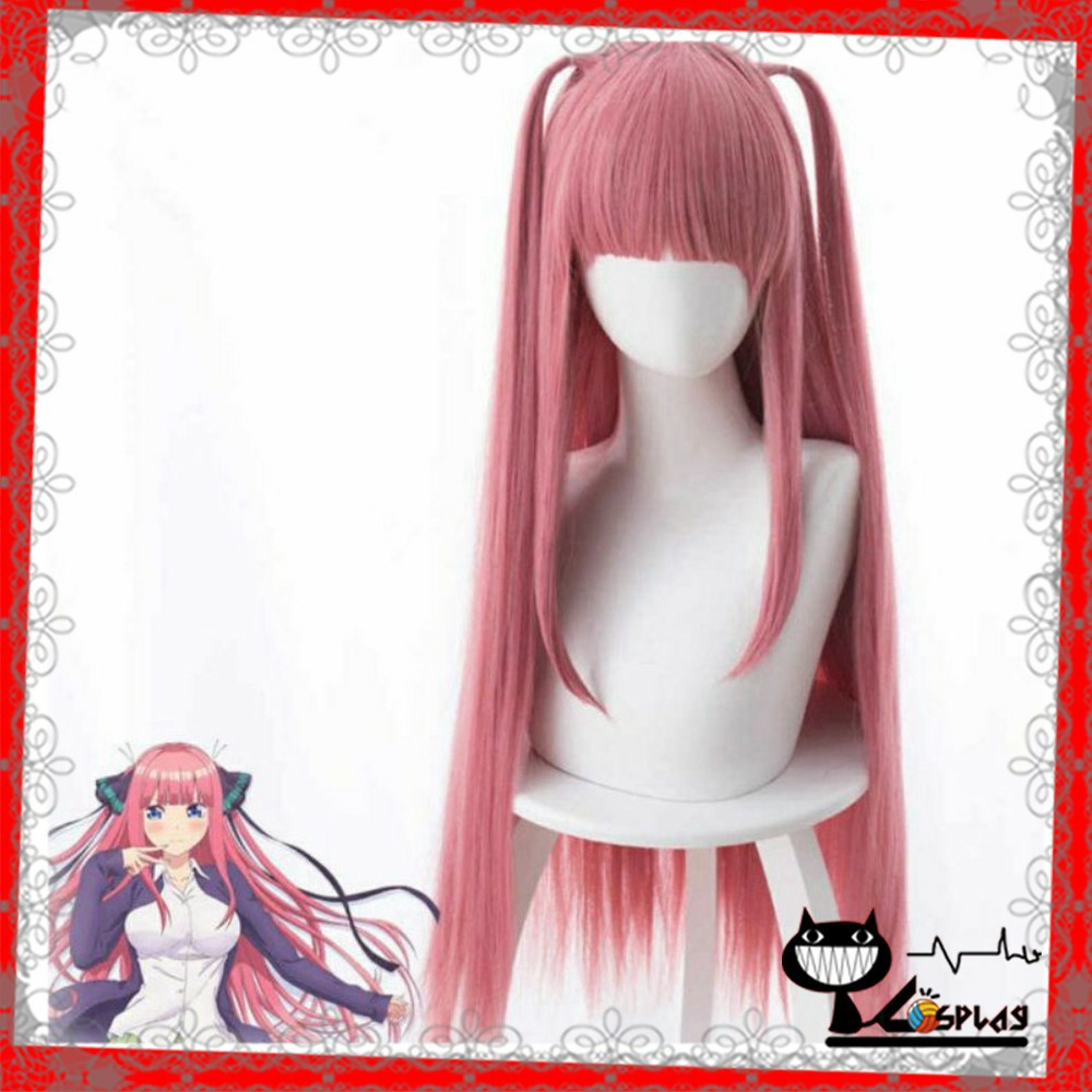 [Sẵn] Wig/tóc giả cosplay Nino Nakano - Gotoubun no Hanayome: Nhà có năm nàng dâu màu hồng khoi [Miu