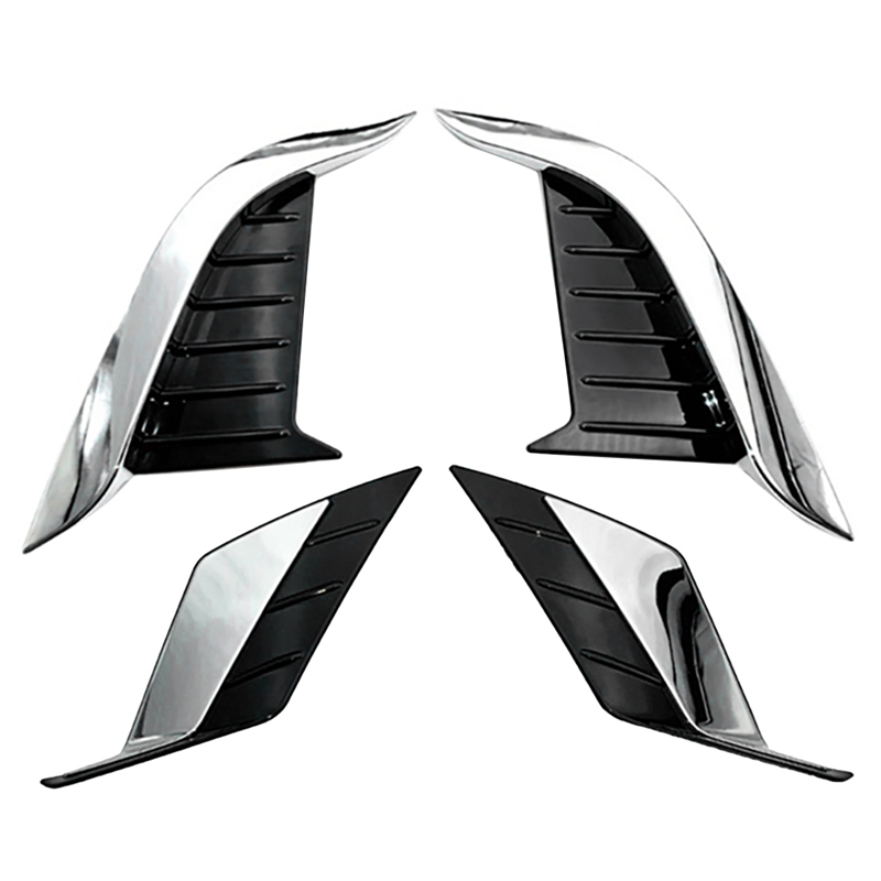 for 2020 2021 ABS Chrome Front Rear Fog Light Lamp Eyelid Eyebrow Cover Trim Molding Bezel Garnish