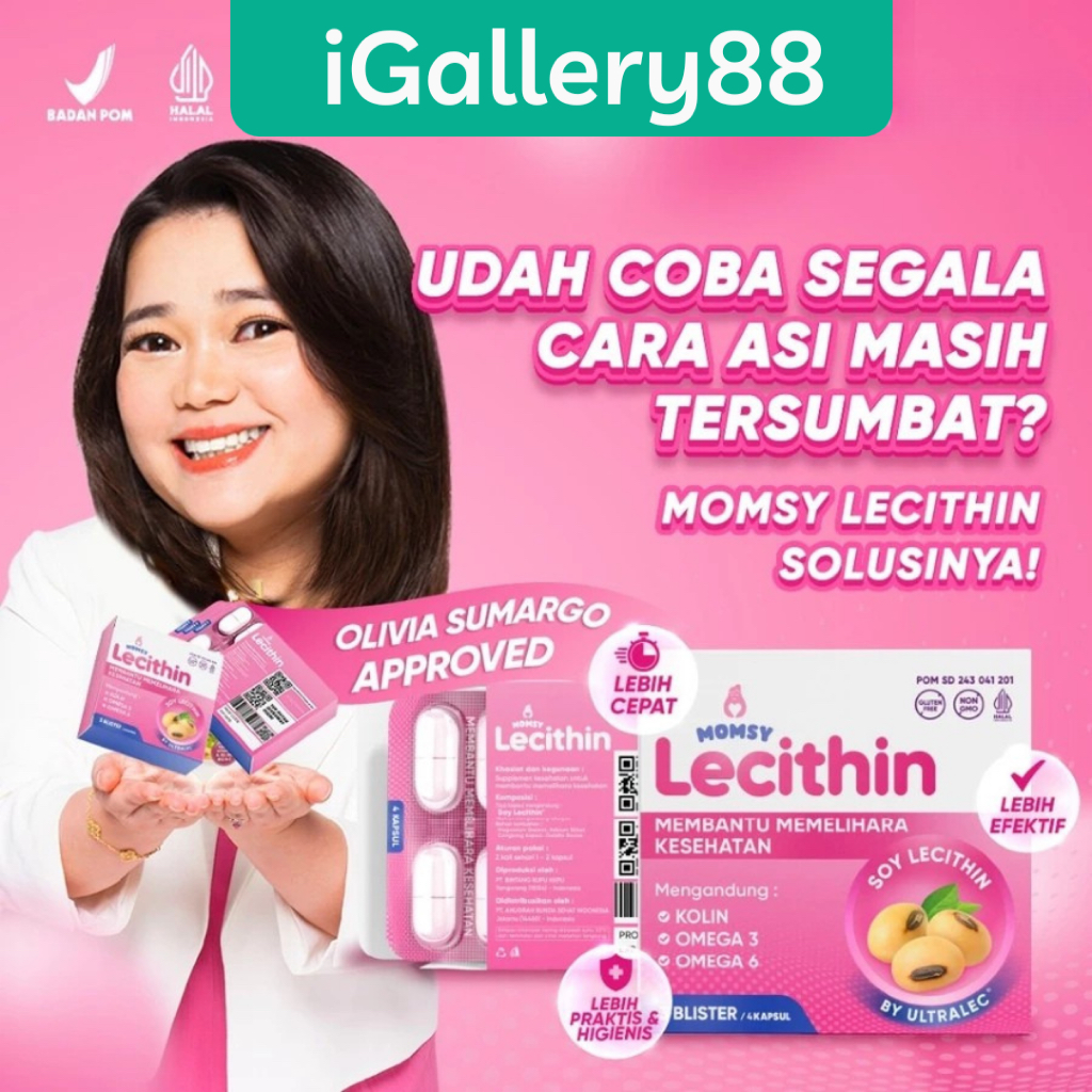 Momsy Lecithin Ultralec Soy Lecithin Premium 12 Kapsul Asi Menyusui Lancar