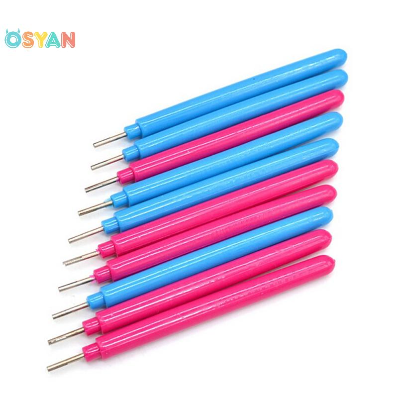 OSYAN 10 cái dụng cụ làm giấy có rãnh ngẫu nhiên giấy tự làm nhiều màu bằng nhựa thủ công mới