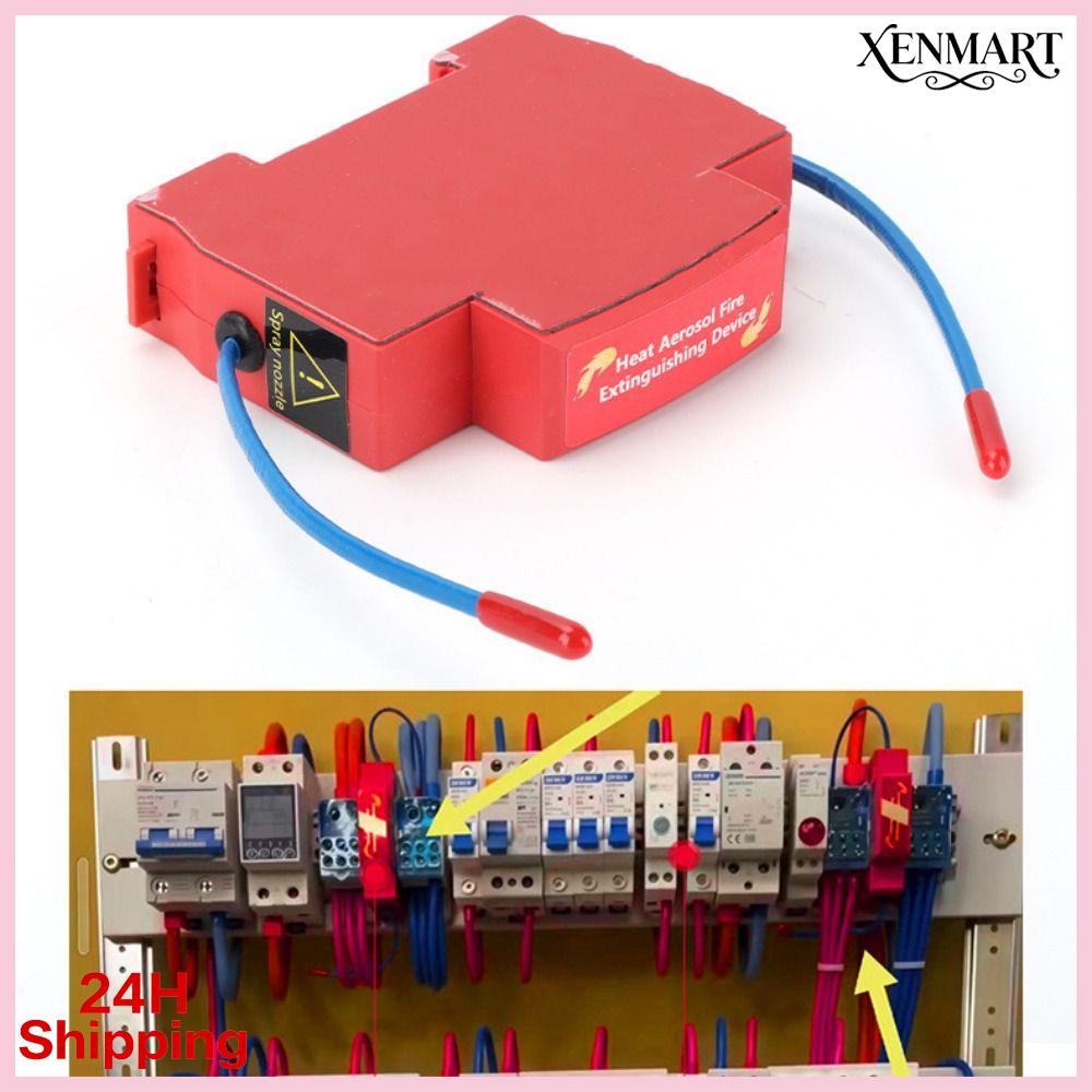 XENMART Thiết kế hai dòng Thiết bị chống cháy Hộ gia đình Đường ray DIN Bình chữa cháy tự động Thực tế Không gây ô nhiễm Thiết bị chữa cháy Dành cho hộp phân phối/tủ động cơ