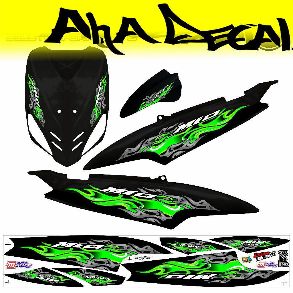 STRIPING STICKER VARIASI YAMAHA MIO SPORTY / MIO SMILE MOTIF API NON TRANSPARAN 2 Harga 15,199 rupiah*Gratis Ongkir