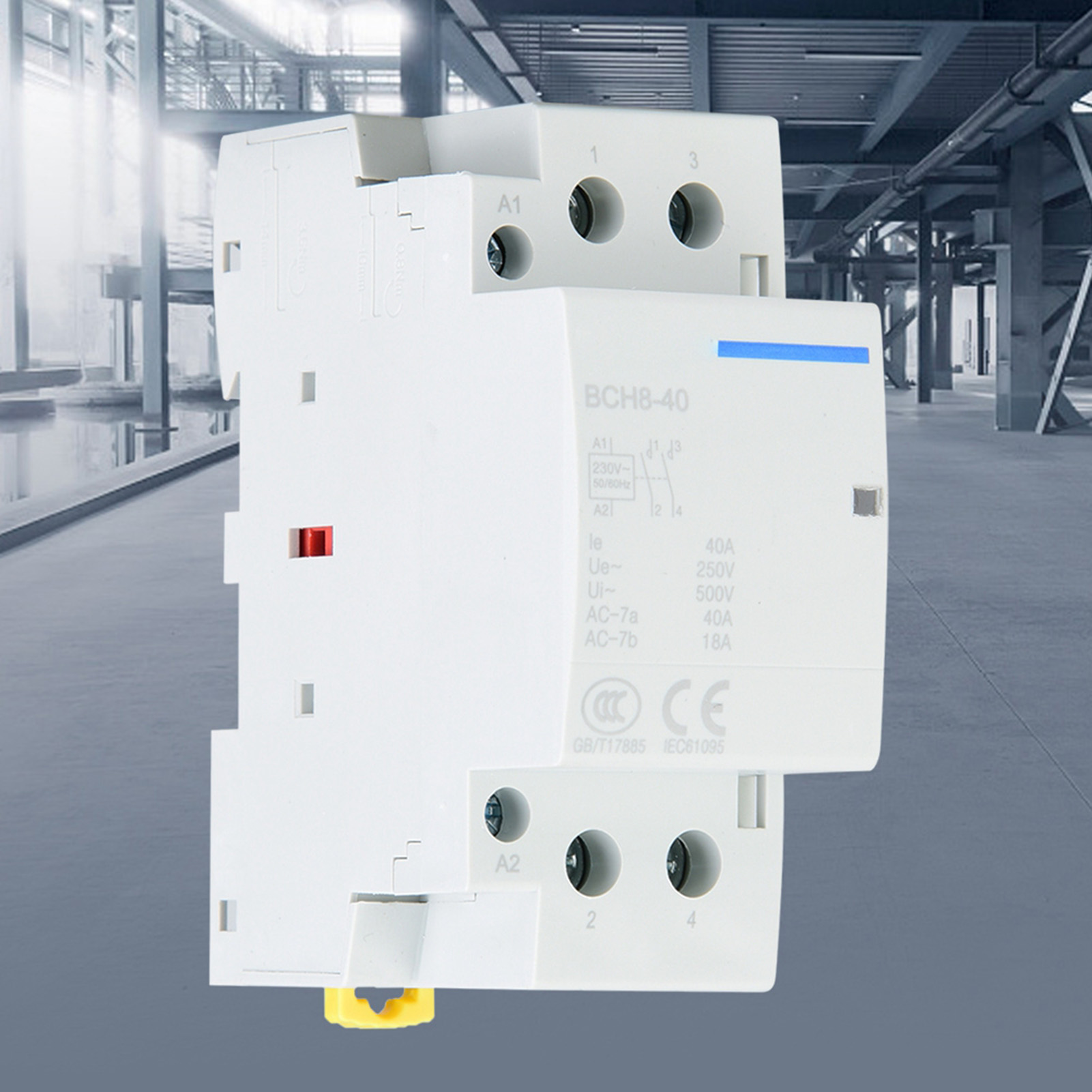 AC Contactor 2P 40A Tiêu thụ điện năng thấp Hộ gia đình DIN Rail AC Contactor 2NO 50/60HZ 220V/230V