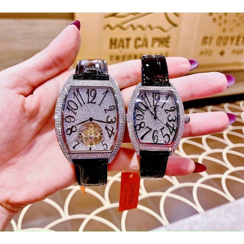 Đồng hồ cặp nam nữ chính hãng davena cực sang trọng LUTOS