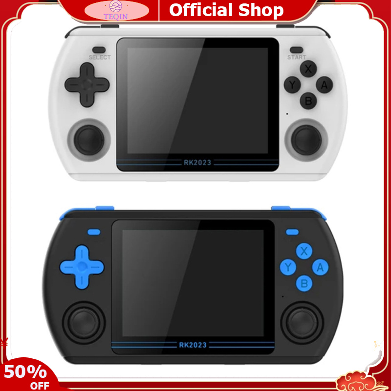 TEQIN toy new RK2023 Handheld Game Console With 3500mAh Rechargeable Battery 3.5 Inch IPS Screen Nostalgic Game Console 3D Joystick Video Game Controller Ideal Gift For Kids ราคา 2,938 บาท*ส่งฟรี