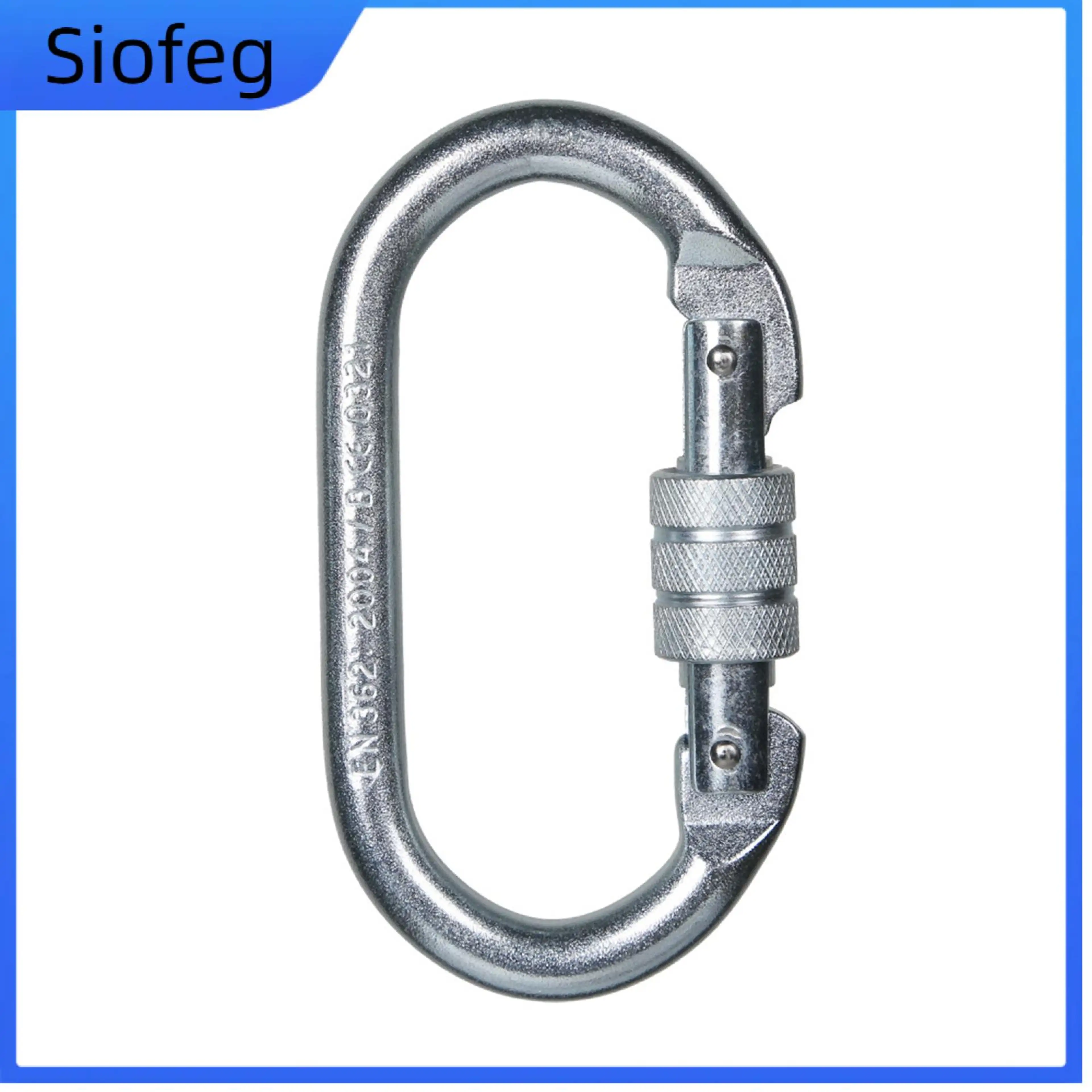 Heavy Duty 25kn Lightweight Screwgate Carabiner – Locking Clip for Rock Climbing Rescue Outdoor Camping Aerial Work – Durable Safety Gear for Asia Adventures
