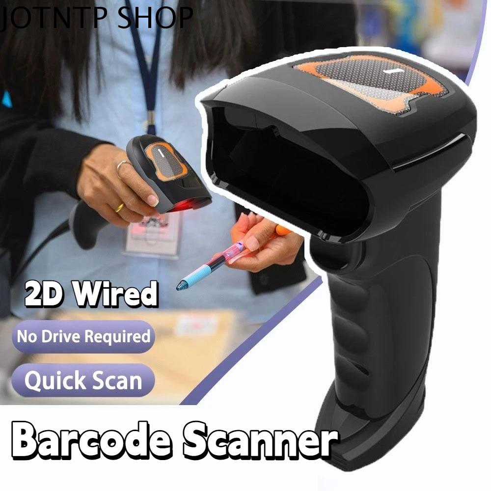 JOTNTP Đa hướng Máy quét mã vạch 2D Quét nhanh Cáp dữ liệu 1.8 mét Đầu đọc mã vạch QR Văn phòng USB có dây Máy quét mã vạch cầm tay Quản lý hàng tồn kho