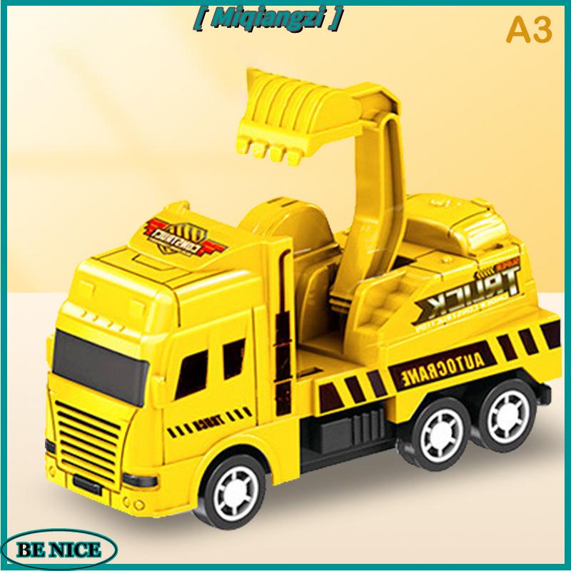 [miqiangzi] Trẻ em Đồ chơi xe hơi quán tính vệ sinh xe tải mô hình kéo trở lại kỹ thuật quân sự Xe chữa cháy động cơ bé trai đồ chơi cho trẻ em Quà tặng - 2