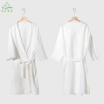 KS Áo choàng tắm dùng một lần làm bằng cotton nguyên chất dày cho chuyến công tác, khách sạn, đồ ngủ không giặt, Tiệm Làm Đẹp, phòng xông hơi massage, quần áo cho khách