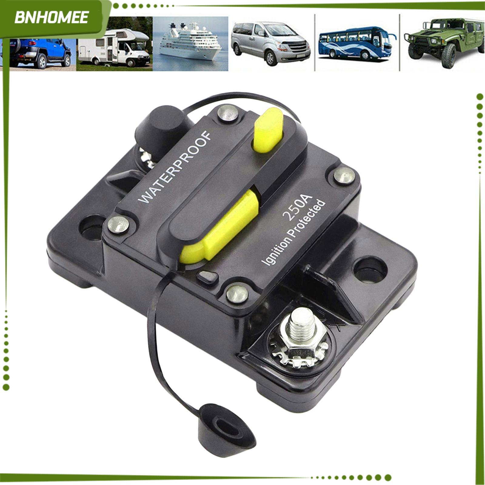 BNHOMEE 30-300 AMP Manual Reset IP67 Circuit Breaker Car Boat Bus Fuse Holders