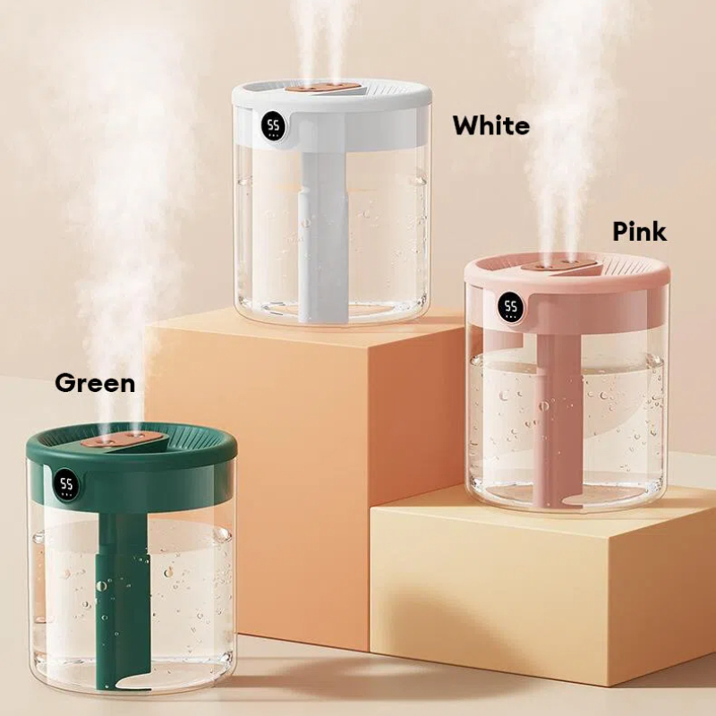 XIAOMI SERVICE Máy Tạo Ẩm Phun Sương Kép 2L Máy Tạo Ẩm Màn Hình Kỹ Thuật Số Đèn Ngủ Văn Phòng Phòng Phòng Ngủ Yên Tĩnh Tại Nhà Dung Tích Lớn Usb