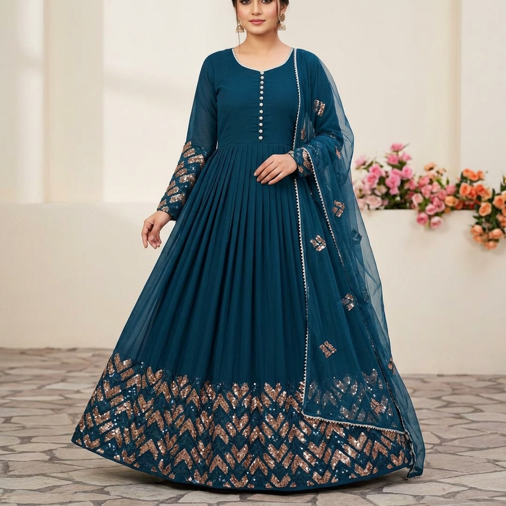 Dealistaan 3-Piece Stitched Long Embroidered Maxi with Dupatta & Trouser - Wedding Collection 2026 Party Wear Dress for Women & Girls - Ready to Wear Stylish Maxi Set
