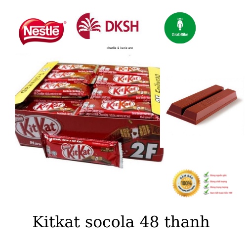 Kit kat chocolate 48 thanh x17 g hộp date 11 2023