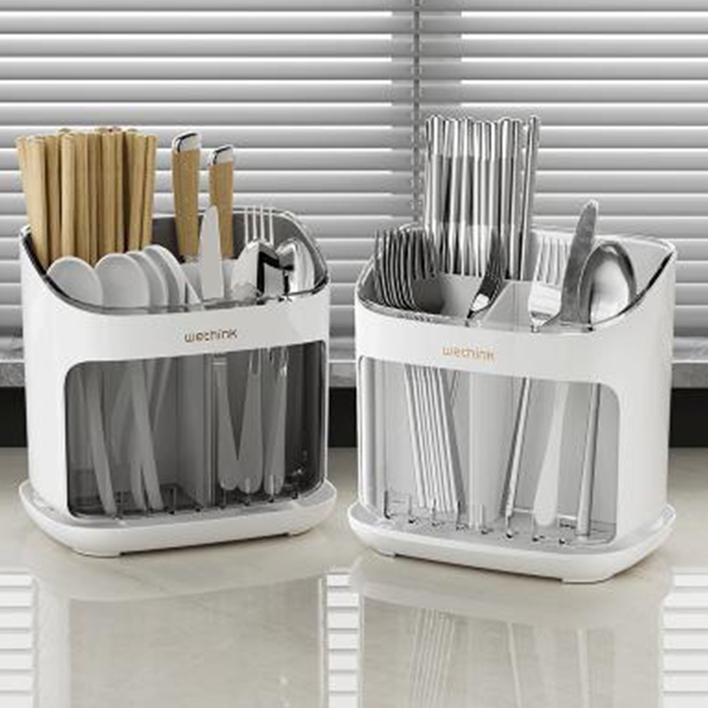 Giỏ đũa đa chức năng có thể tháo rời thoát nước traystorage giá đỡ bếp Bộ đồ ăn lưu trữ chủ
