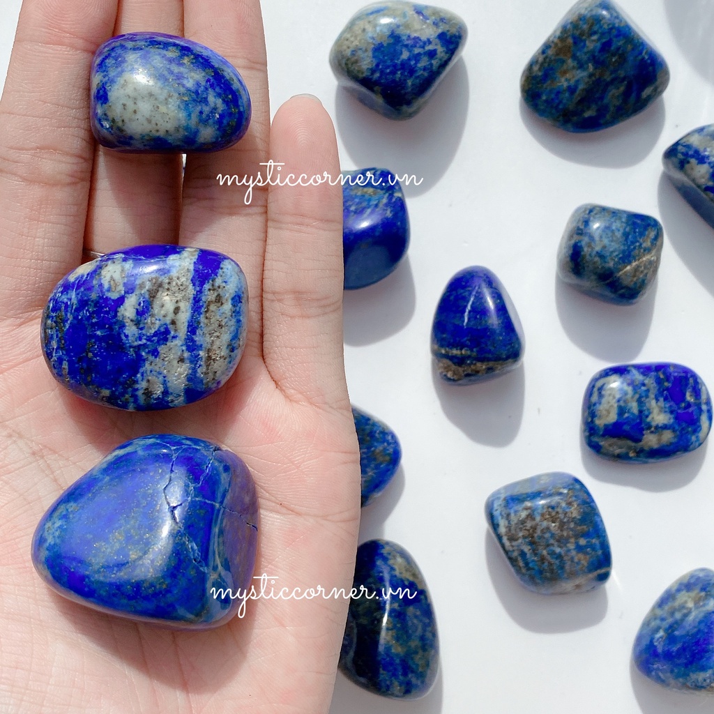 Viên đá thanh tẩy Lapis Lazuli loại đẹp dùng trong Tarot, Reiki, thiền định, phong thủy