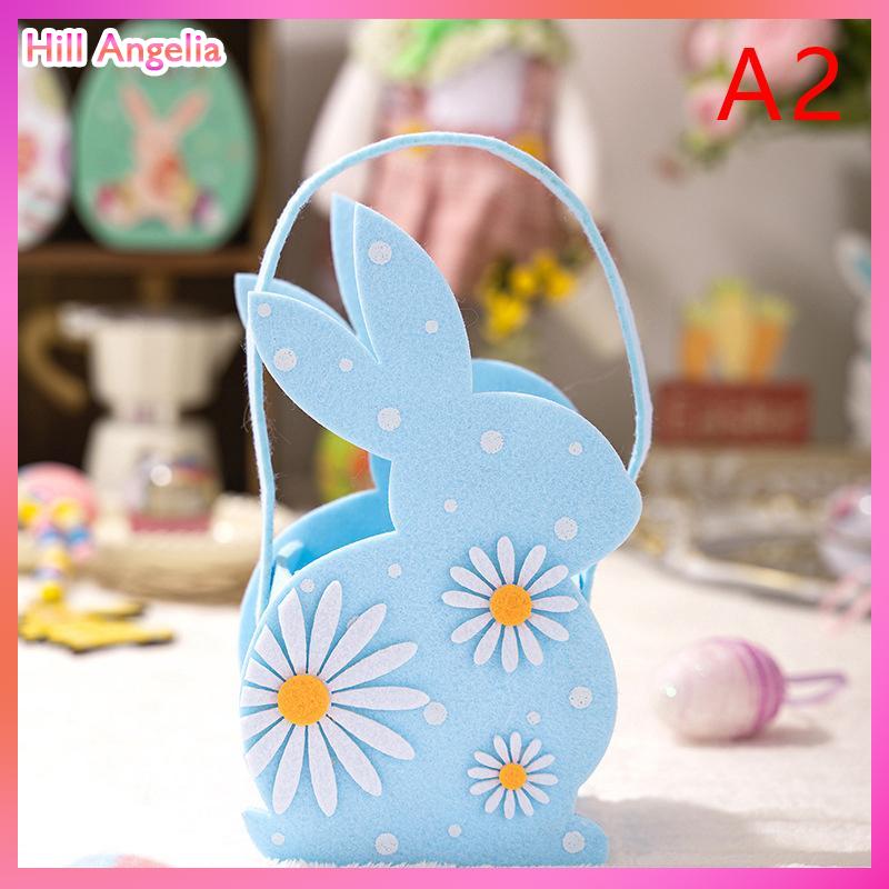 [Hill Angelia] Túi tote hình kẹo, giỏ đựng bằng nỉ mềm, túi quà tặng lễ Phục Sinh, túi thỏ 3D dùng để tặng quà hoặc tổ chức trò chơi tìm trứng trong tiệc Phục Sinh - 4