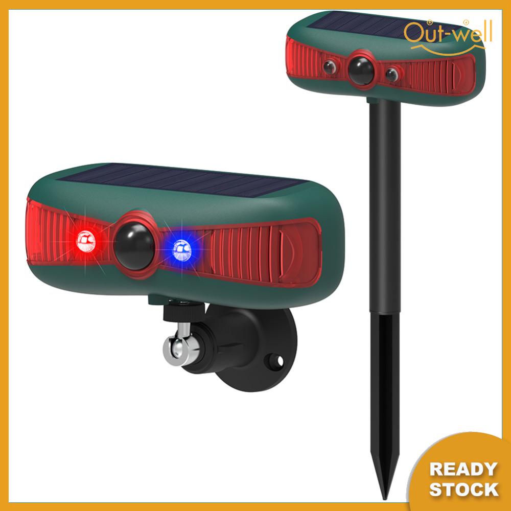【New Arrival】 Solar Animal Repeller Ultrasonic Animal Repellent 129Db Solar Powered Animal Deterrent 4 Modes for Squirrels Snake Mole ราคา 631 บาท*ส่งฟรี
