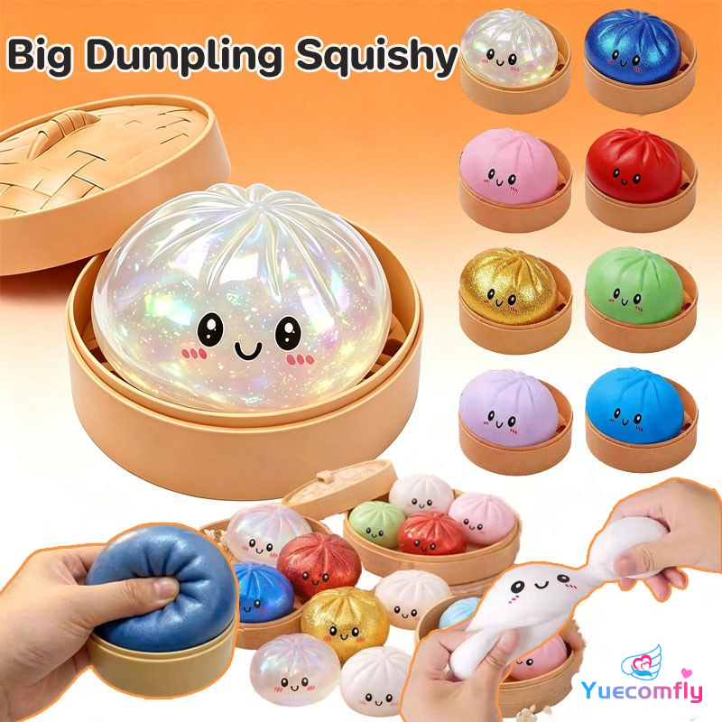 Yuecomfly Cod Big Dumpling Squishy, Soft Toy in the Shape of a Cute, Shimmering Pink Dumpling, Hard to Find, Packed in a Mystery Box. ราคา 96 บาท*ส่งฟรี