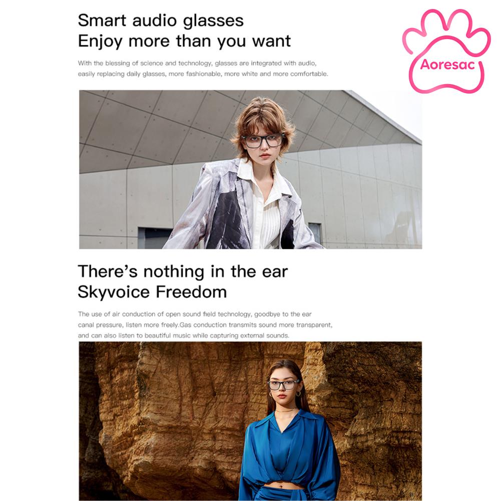 Aoresac Smart Glasses Language Translator 160 Language Translator Glasses Harmful Light Filtering for Calling ราคา 444 บาท*ส่งฟรี