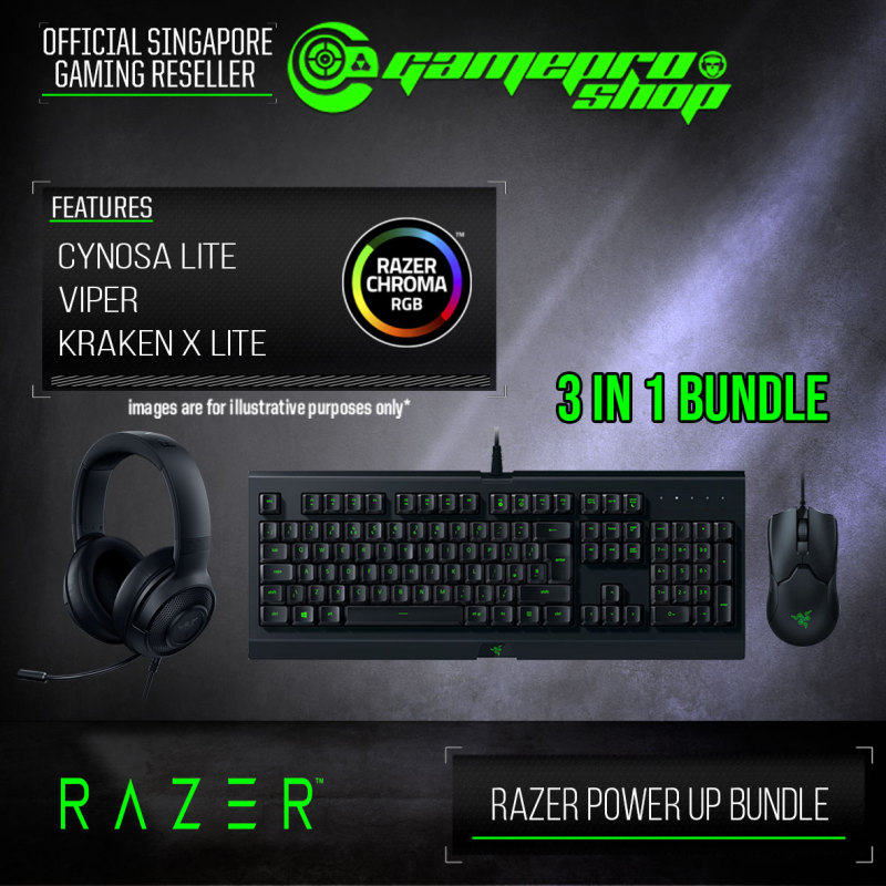 Razer Power Up Bundle (VIPER+CYNOSA LITE+KRAKEN X LITE)- RZ85-02740200-B3M1 (2Y) Singapore
