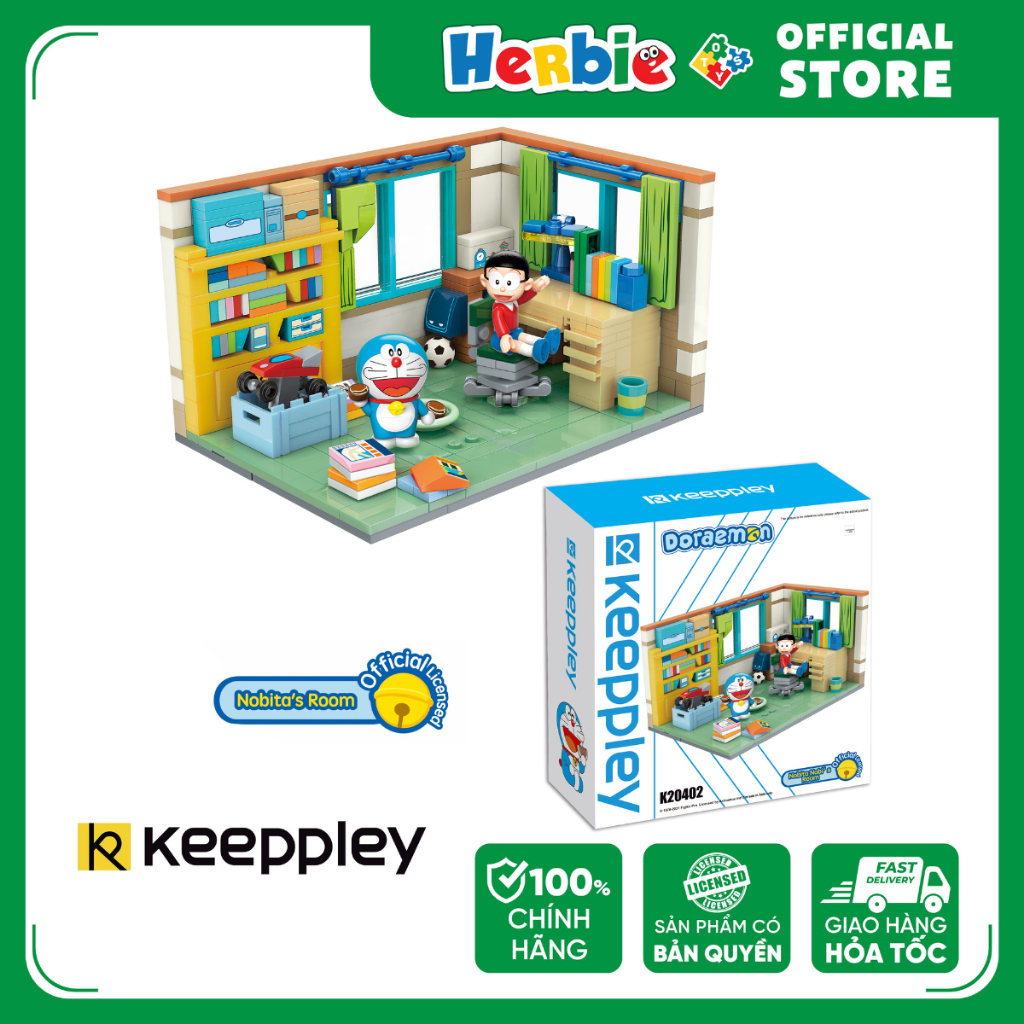 Đồ Chơi Lắp Ráp KEEPPLEY Doraemon Nobita Nobi’s Room K20402 - Herbie Toys